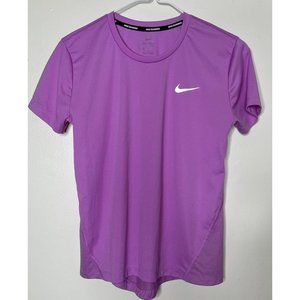 Women's NIKE Dry-Fit Running Tee Small Short Sleeve Mesh Back Fuchsia Pink